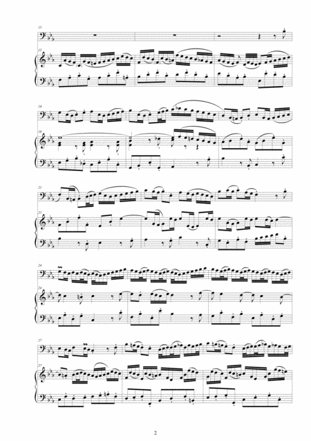 Bach Aria Erfllet Ihr Himmlichen Gttlichen Flammen Bwv 1 No 3 Bassoon And Harpsichord Page 2