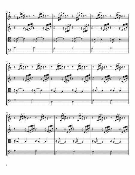 Bach C Major Prelude From Well Tempered Clavier For String Quartet Page 2