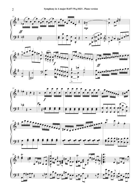 Bach C P E Symphony No 1 In G Major Piano Version Page 2