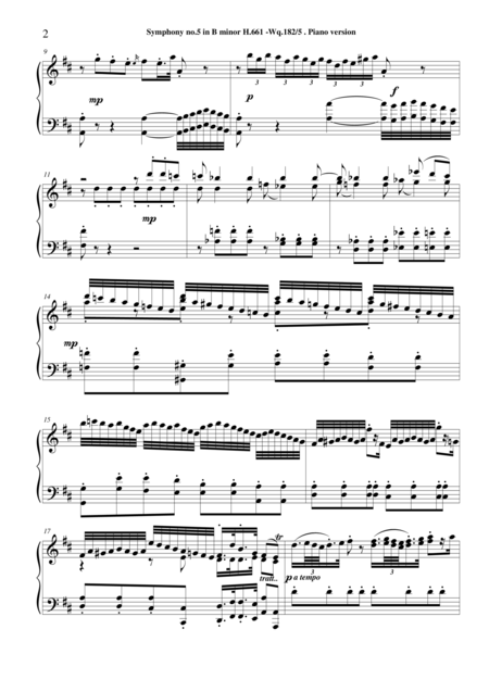 Bach C P E Symphony No 5 In B Minor Piano Version Page 2