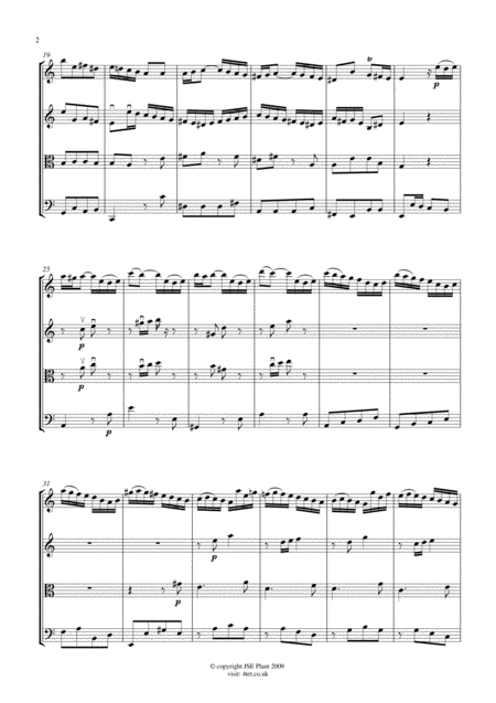 Bach Concerto For Violin In A Minor Mov 1 For String Quartet Score And Parts Page 2