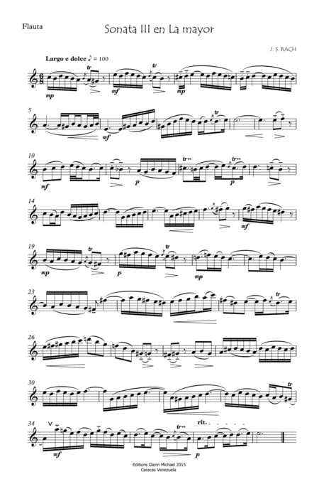 Bach Flute Sonata 3 In A Major Page 2