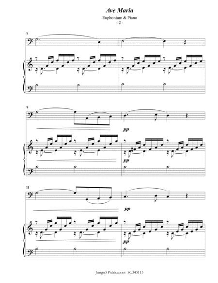 Bach Gounod Ave Maria For Euphonium Piano Page 2