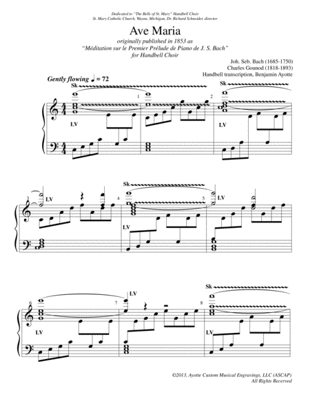 Bach Gounod Ave Maria For Handbell Choir Page 2