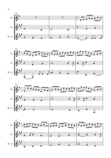 Bach Jesu Joy Of Mans Desiring For Flute Clarinet And Bass Clarinet Page 2