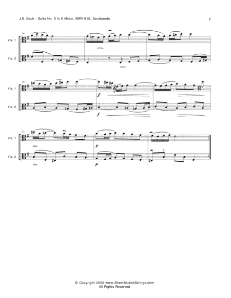 Bach Js Sarabande For Two Violas Page 2