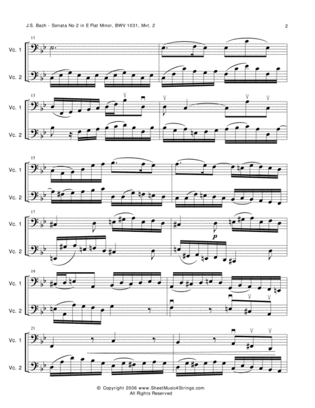 Bach Js Siciliano For Two Cellos Page 2