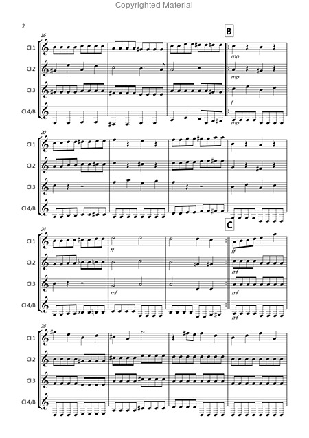 Bach Rocks For Clarinet Quartet Page 2