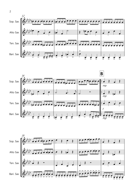 Bach Rocks For Saxophone Quartet Page 2