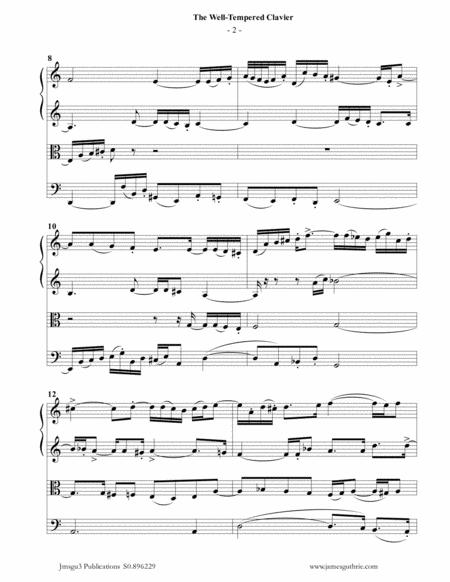 Bach The Well Tempered Clavier Book Ii Part 1 For String Quartet Page 2