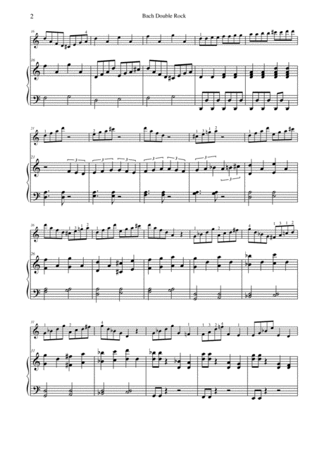 Bach Toccata In D Minor Level E Arr For Piano Key Map Tablature Page 2