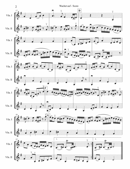 Bachs Wachet Auf For Two Violins Page 2