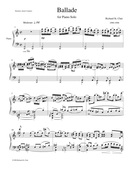 Ballade No 1 For Solo Piano Page 2