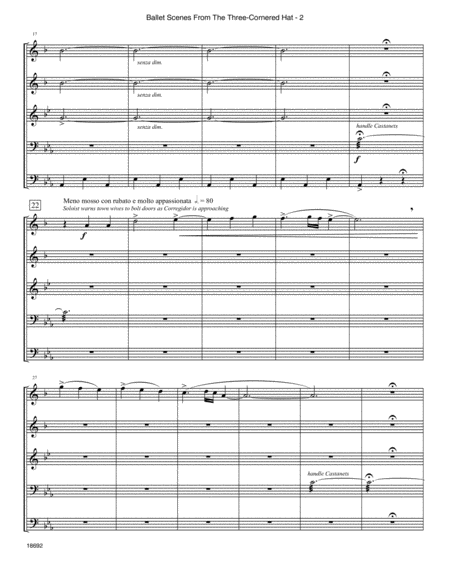 Ballet Scenes From The Three Cornered Hat Full Score Page 2