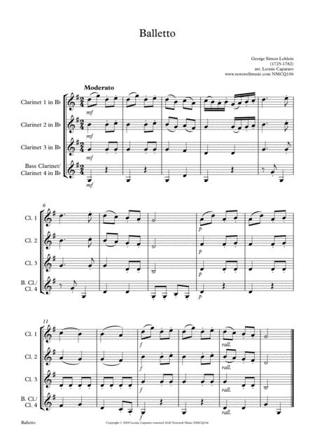 Balletto Clarinet Quartet Page 2