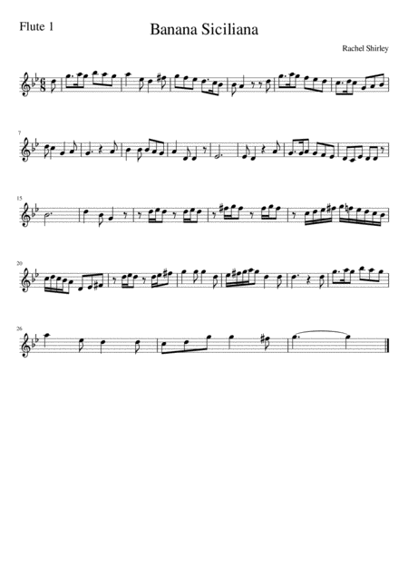 Banana Siciliana Flute Duet Page 2