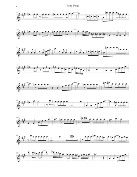 Bang Bang Alto Sax Page 2