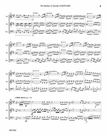 Barber Of Seville Overture Rossini Arranged For Brass Trio Unaccompanied Page 2