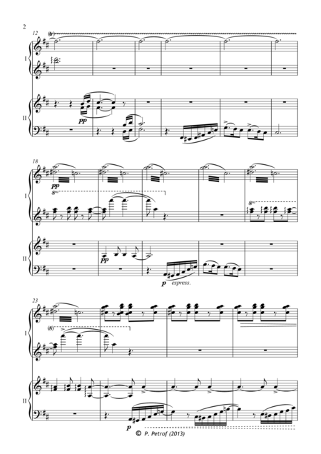 Barcarolle From The Opera Tales Of Hoffman For Piano 4 Hands Page 2