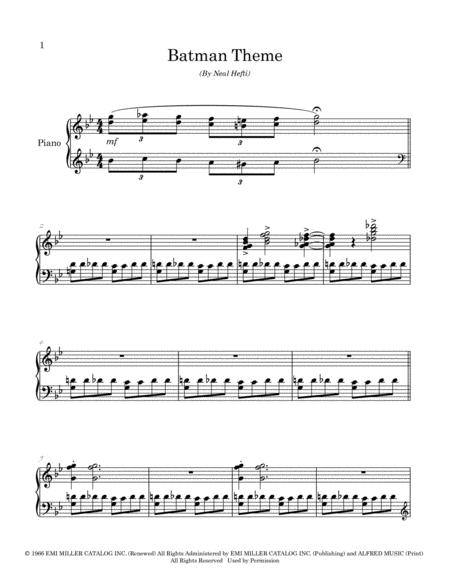 Batman Theme Arranged For Piano Page 2