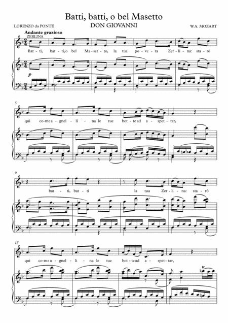 Batti Batti O Bel Masetto Don Giovanni F Major Page 2