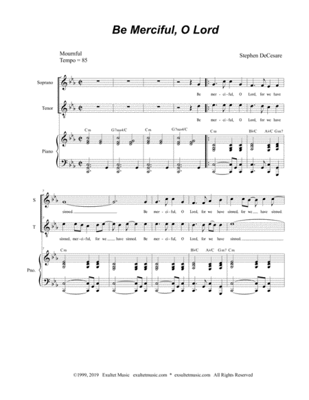 Be Merciful O Lord For 2 Part Choir Soprano And Tenor Page 2