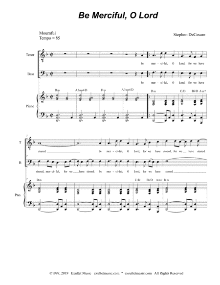 Be Merciful O Lord For 2 Part Choir Tb Page 2