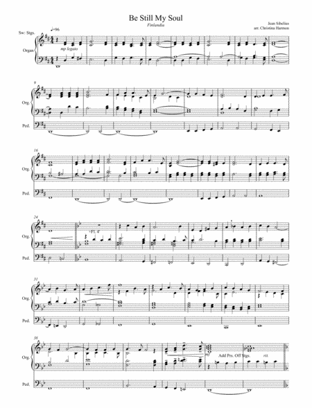 Be Still My Soul Finlandia Organ Page 2