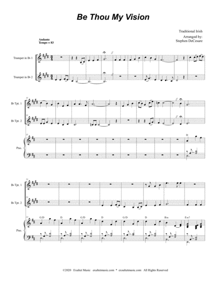 Be Thou My Vision Duet For Bb Trumpet Page 2