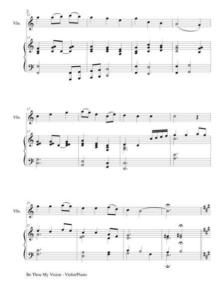 Be Thou My Vision Duet Violin And Piano Score And Parts Page 2