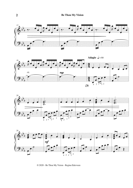 Be Thou My Vision Pedal Harp Solo Page 2