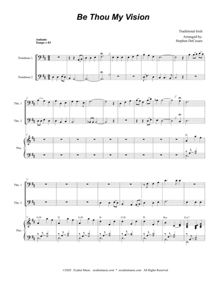 Be Thou My Vision Trombone Duet Page 2