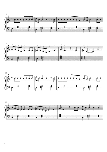 Beat It By Michael Jackson Early Intermediate Solo Piano Version Page 2