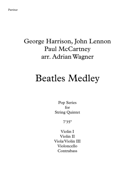 Beatles Medley String Quintet Arr Adrian Wagner Page 2