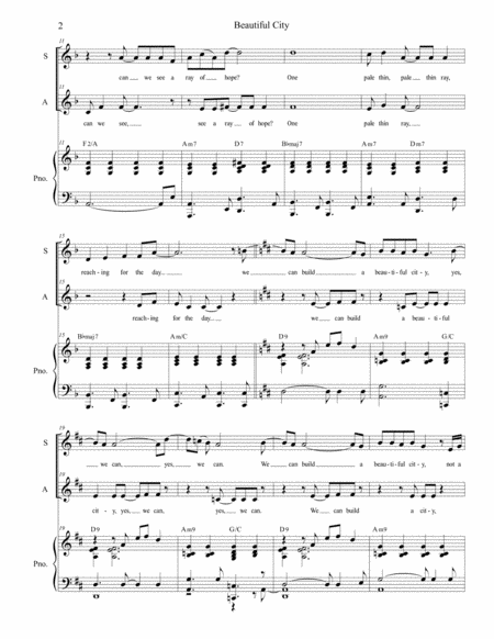 Beautiful City For 2 Part Choir Sa Page 2