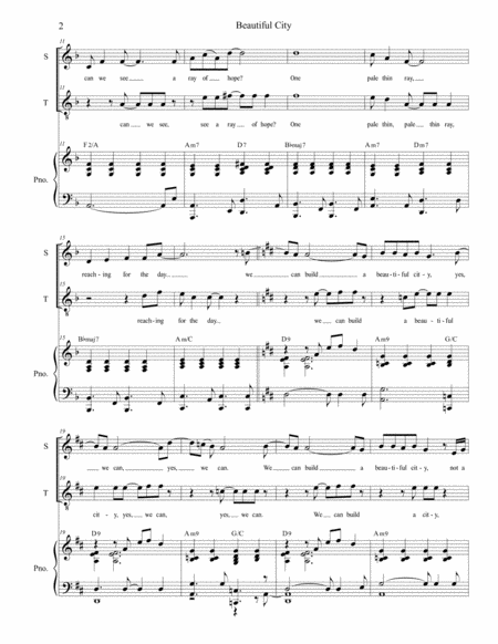 Beautiful City For 2 Part Choir Soprano And Tenor Page 2