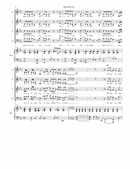 Beautiful City Satb From Godspell Page 2