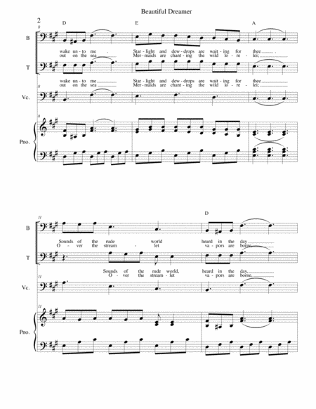 Beautiful Dreamer Key Of A For Bass Tenor Page 2
