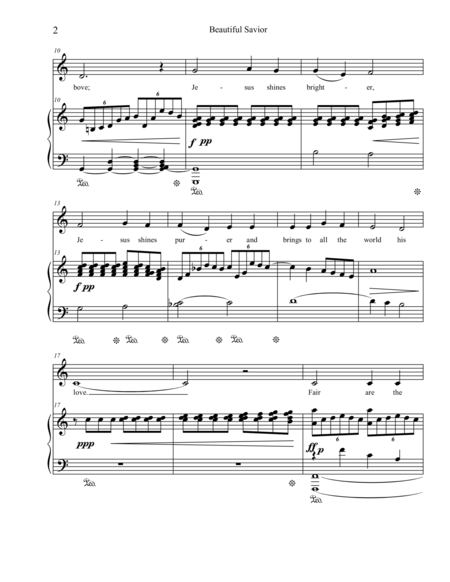 Beautiful Savior Medium Voice And Piano Page 2