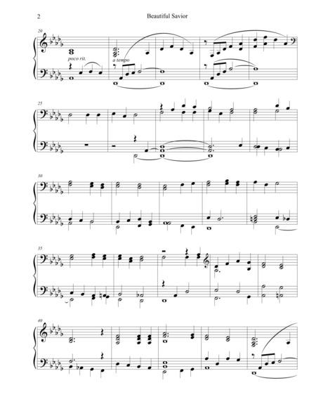 Beautiful Savior Piano Page 2