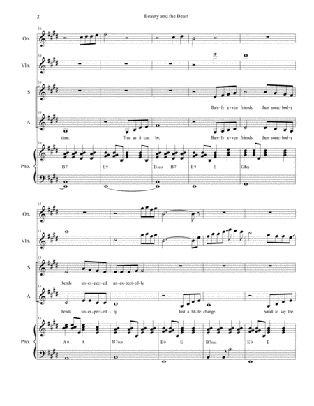 Beauty And The Beast Duet For Soprano And Alto Solo Page 2