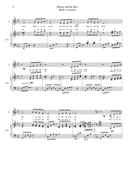 Beauty And The Best Piano E Voce Page 2