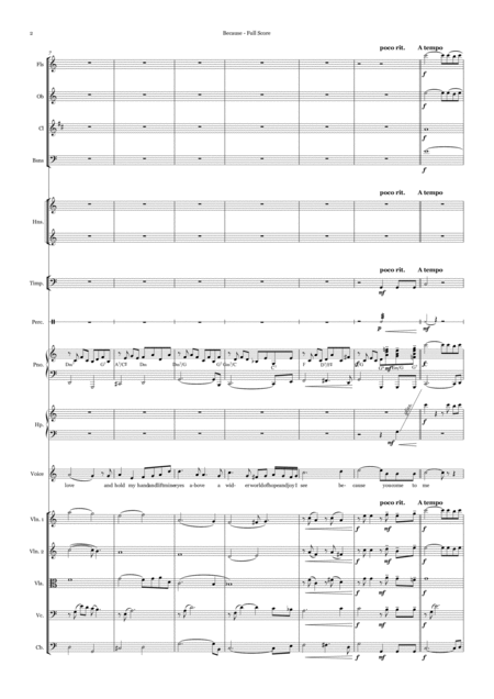 Because Arranged For Tenor Voice And Small Orchestra Page 2