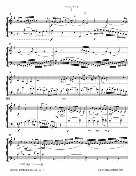 Beethoven Duet Woo 27 No 2 For Baritone Horn Bass Trombone Page 2