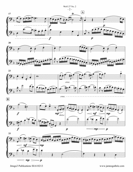 Beethoven Duet Woo 27 No 2 For Euphonium Bass Trombone Page 2