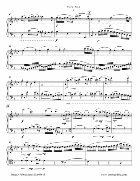 Beethoven Duet Woo 27 No 2 For Oboe D Amore Cello Page 2