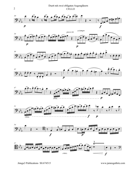 Beethoven Duet Woo 32 For Alto Flute Cello Page 2