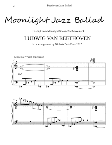 Beethoven Jazz Ballad Sonata Page 2