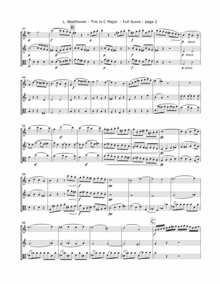 Beethoven L Op 87 Trio Mvt 1 For Two Violins And Viola Page 2
