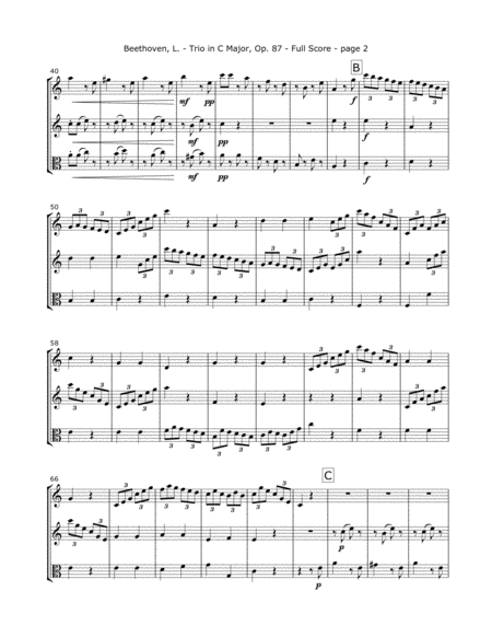 Beethoven L Trio Op 87 Mvt 4 For Two Violins And Viola Page 2